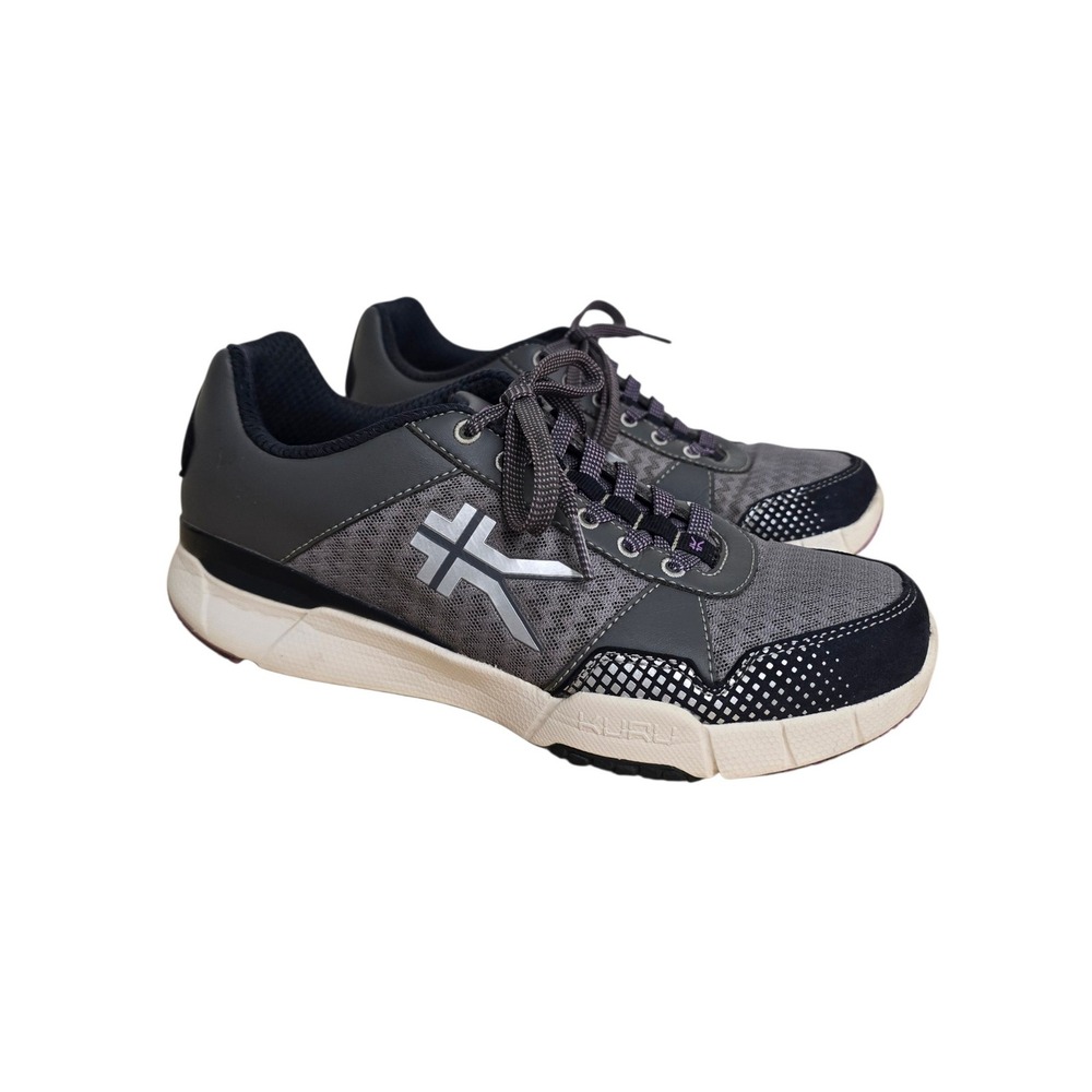 Kuru Quantum Womens Size 7.5 Gray Purple Mesh Athletic Walking Sneakers Gorpcore